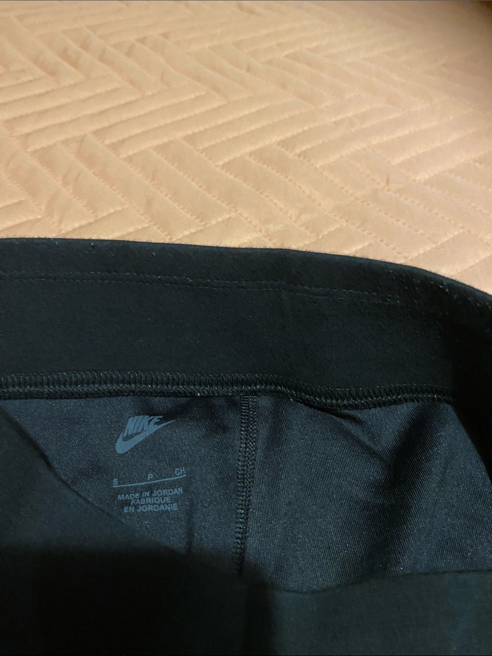 Nike Kids Black Leggings with Swoosh Detail